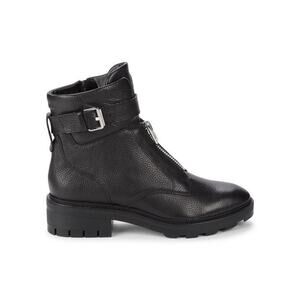 Dolce Vita Lurra Clear Women’s Black Leather Biker Moto Ankle Boots Shoes 8